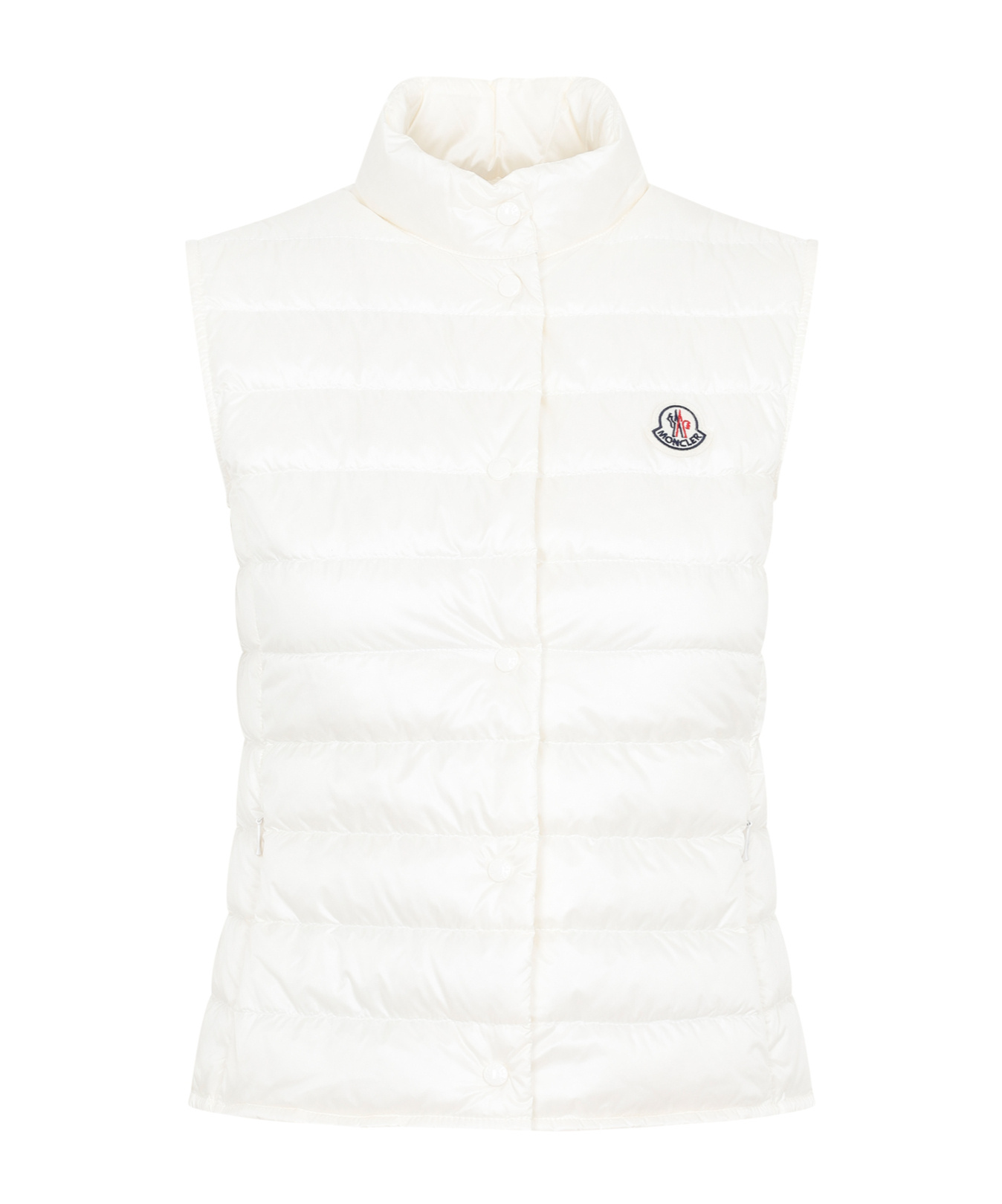 Moncler Quilted Vest High Neck In White