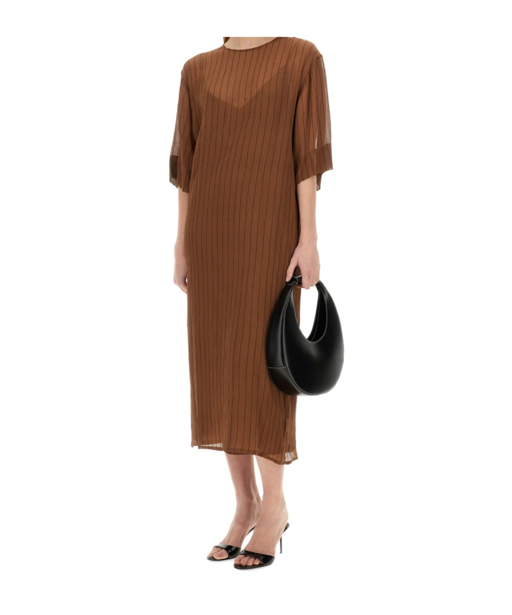 Alysi Stripe-pattern Midi Dress