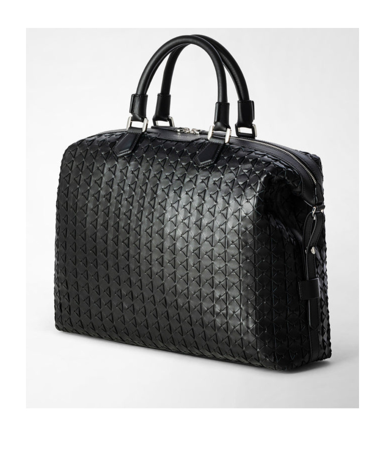 Serapian Double-handle Briefcase In Black