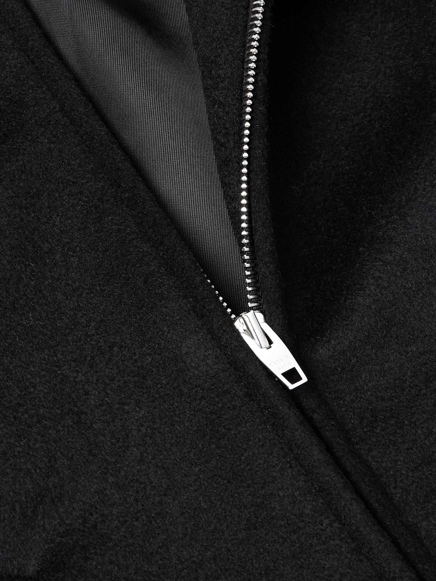 Celine Embellished Cashmere Bomber Jacket In Black