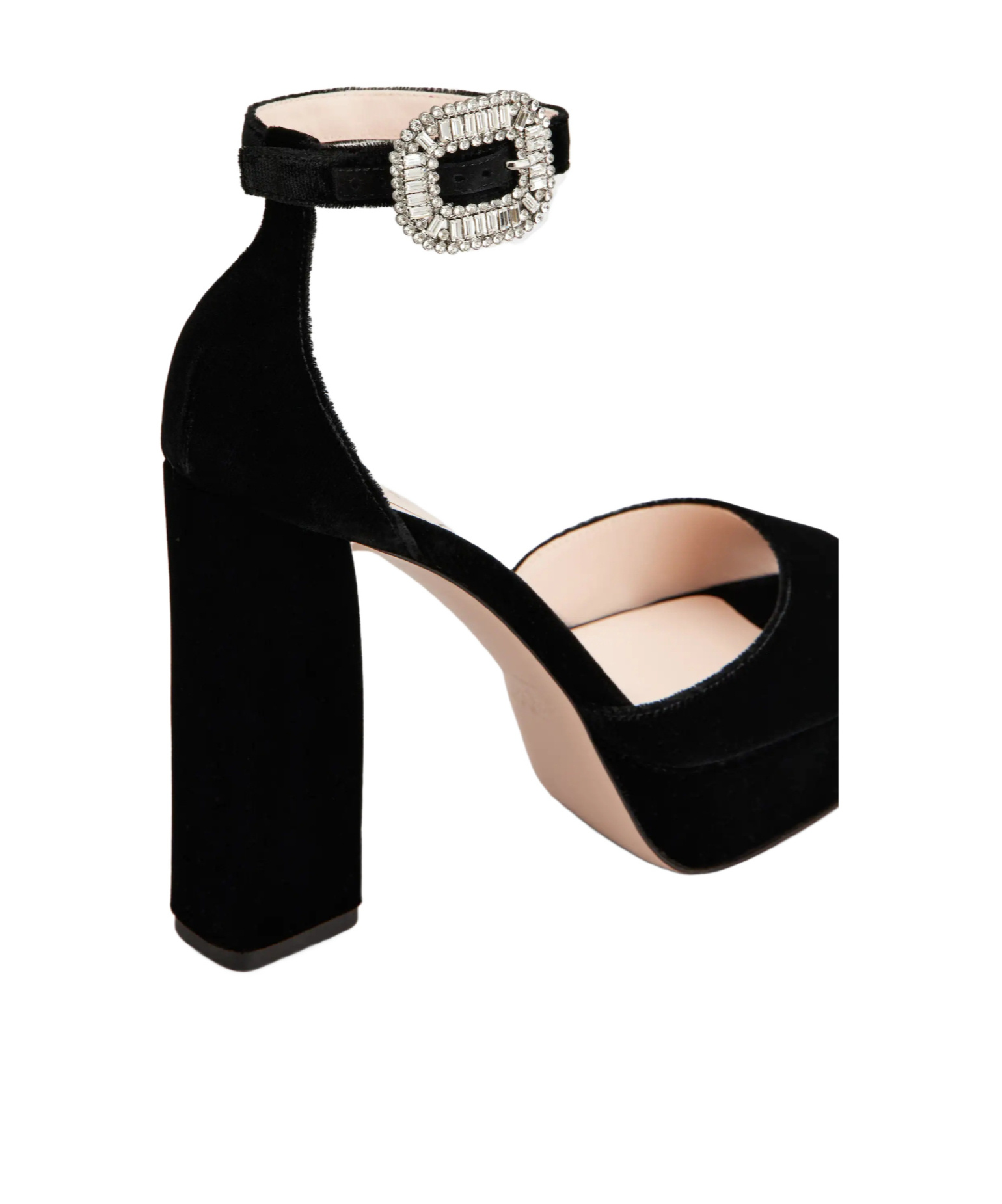 Roger Vivier Platform Sandals In Velvet In Black