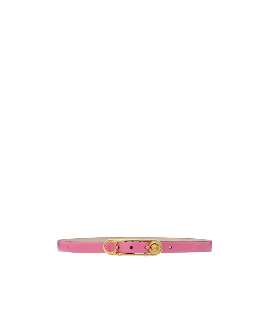 Versace Safety Pin Leather Buckle Belt