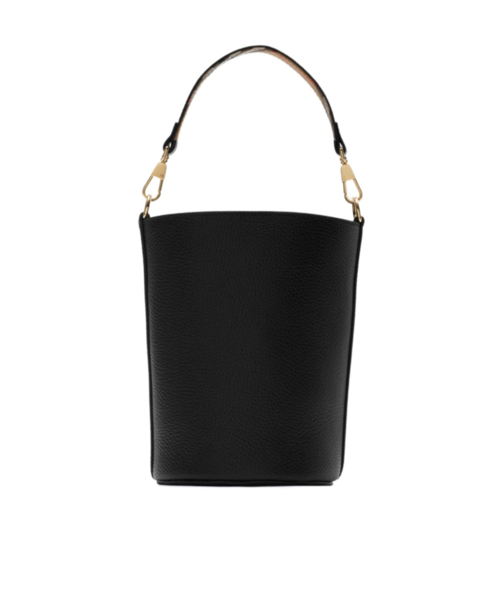 Burberry Medium Bucket Shoulder Bag In Black