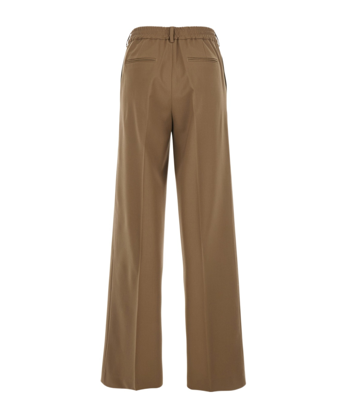 Pt Torino Beige Five Pocket Trousers In Wool Blend Woman In Green