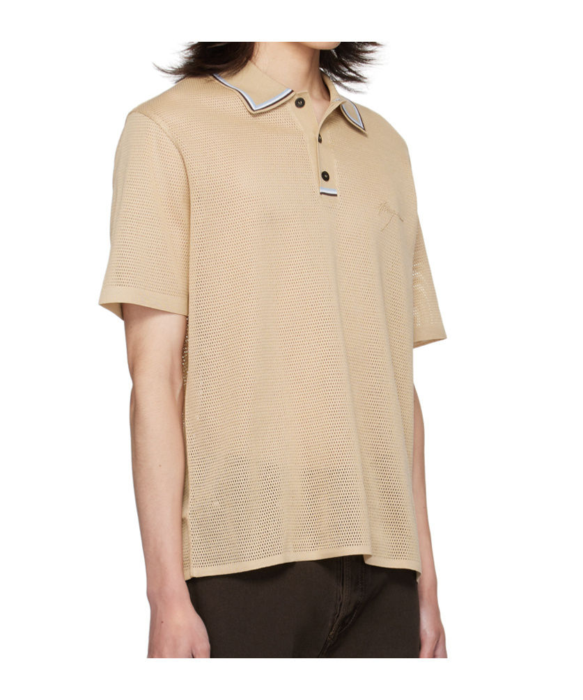 Ferragamo Short-sleeved Polo Shirt In Nude
