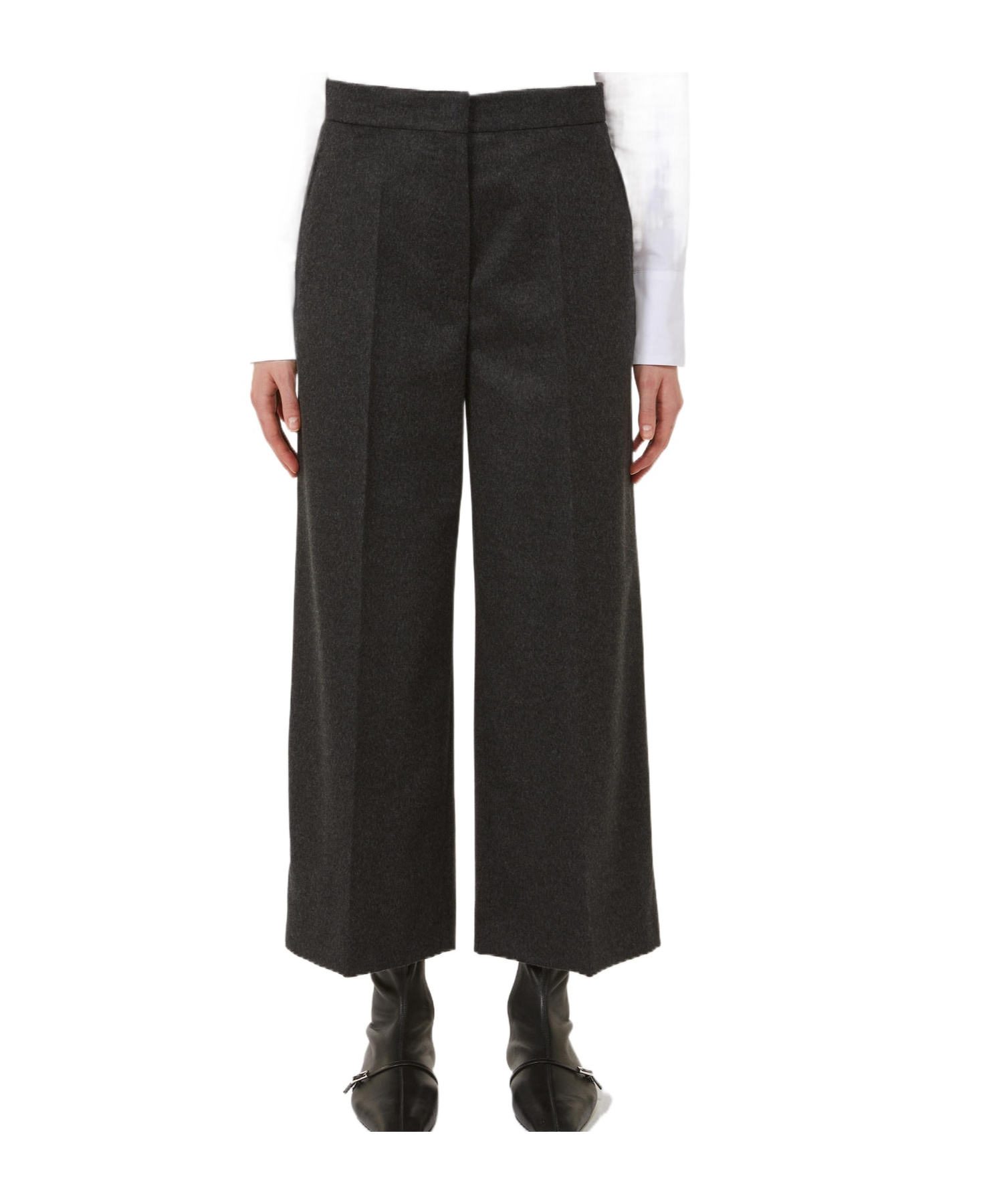 Max Mara Pleated Casual Pants In Black