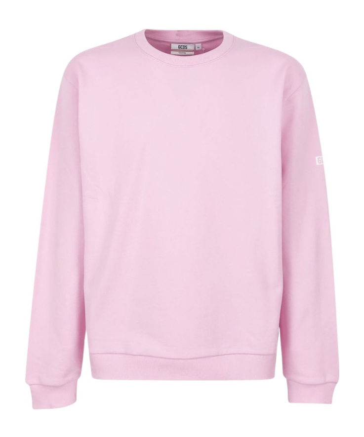 Gcds Logo Printed Crewneck Sweatshirt In Pink