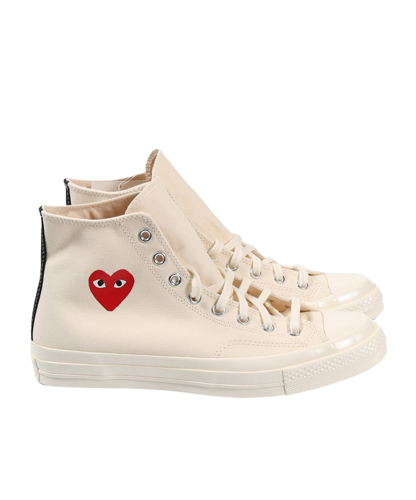 Comme Des Garçons Play X Converse Chuck Taylor 70 High-top Casual Shoes In Nude