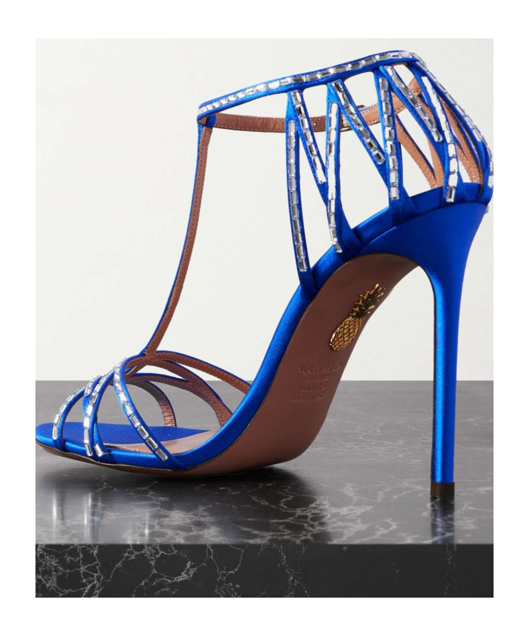 Aquazzura Open-toed High-heeled Sandals In Blue