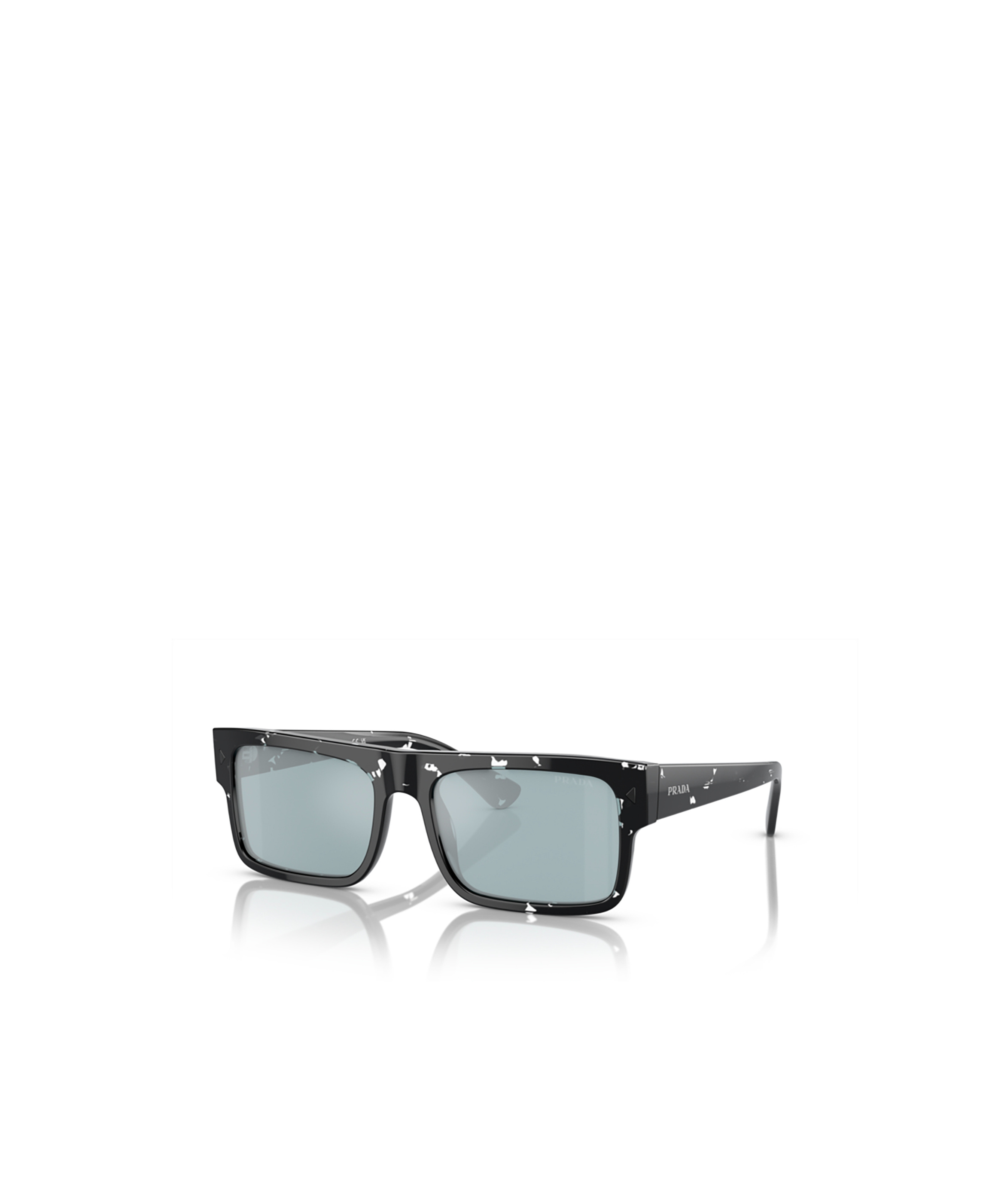 Prada Eckige Sonnenbrille In Schildpattoptik In Gray