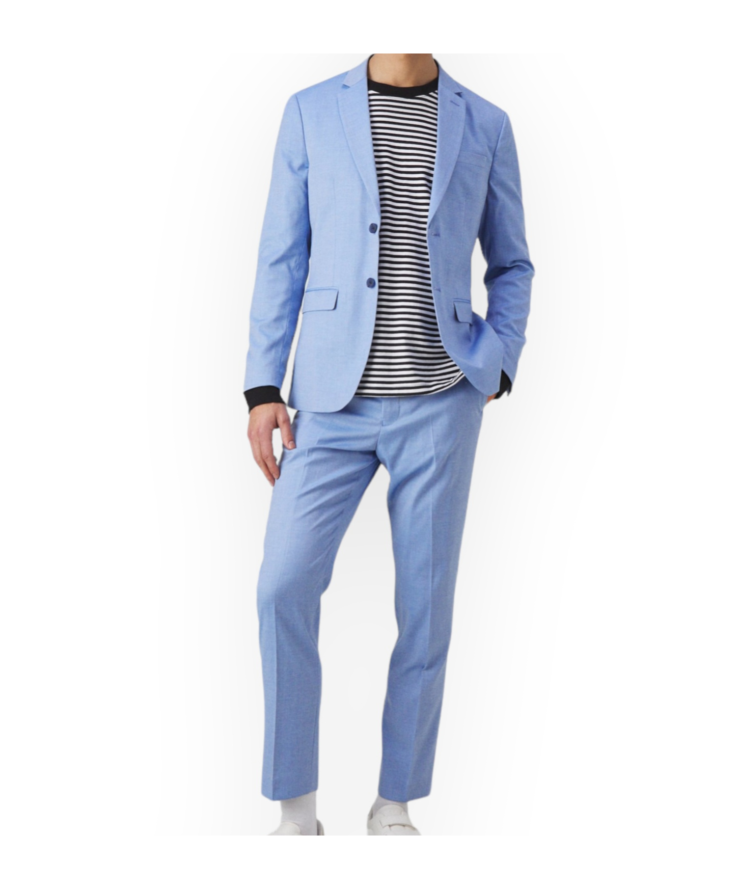 Selected Long Sleeve Jacket In Blue