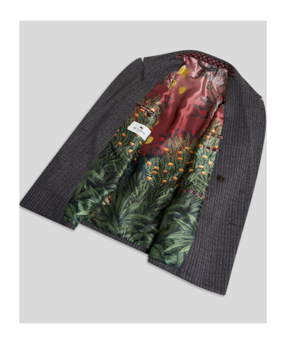 Etro Long-sleeved Double-breasted Blazer In Black