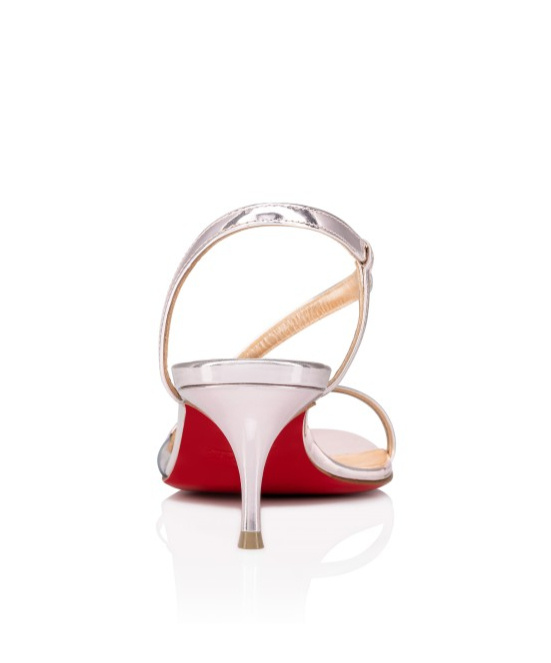 Christian Louboutin Strappy Open Toe Sandals With Metallic Finish In Vintage Roses