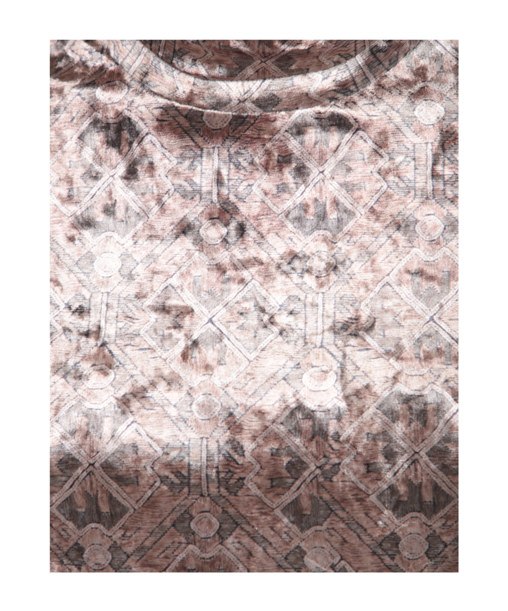 Pierre-louis Mascia Geometric-pattern Velvet Top In Multi
