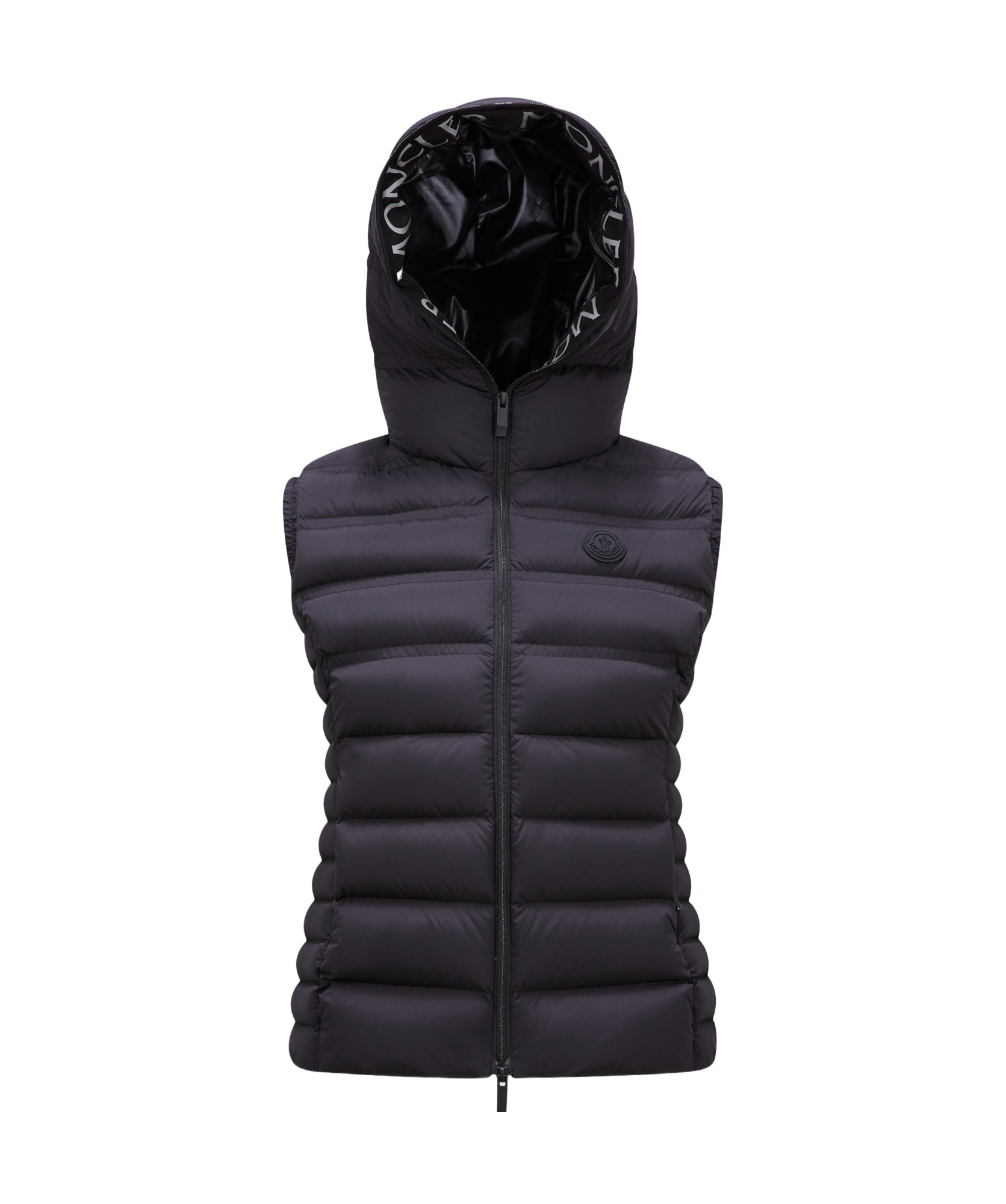 Moncler Doudoune Sans Manches À Capuche Aliterse In Black