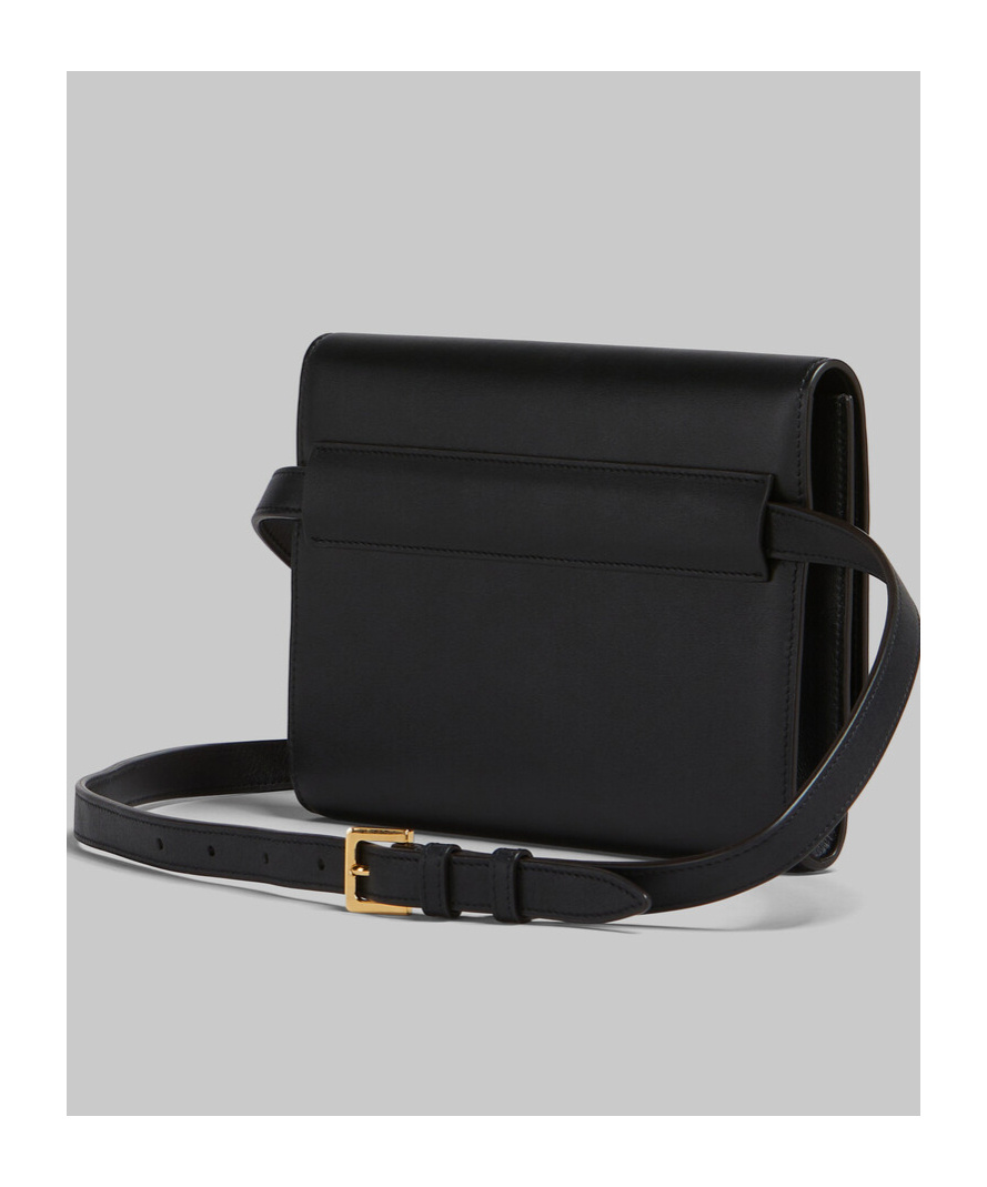 Marni Trunkaroo Leather Belt Bag In Black