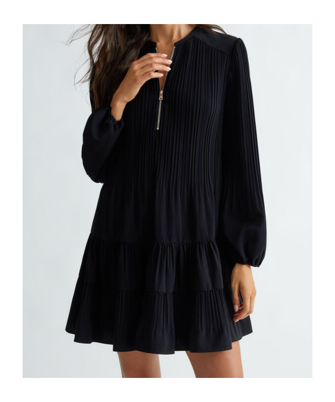 Liu •jo Crepe Mini Dress In Black