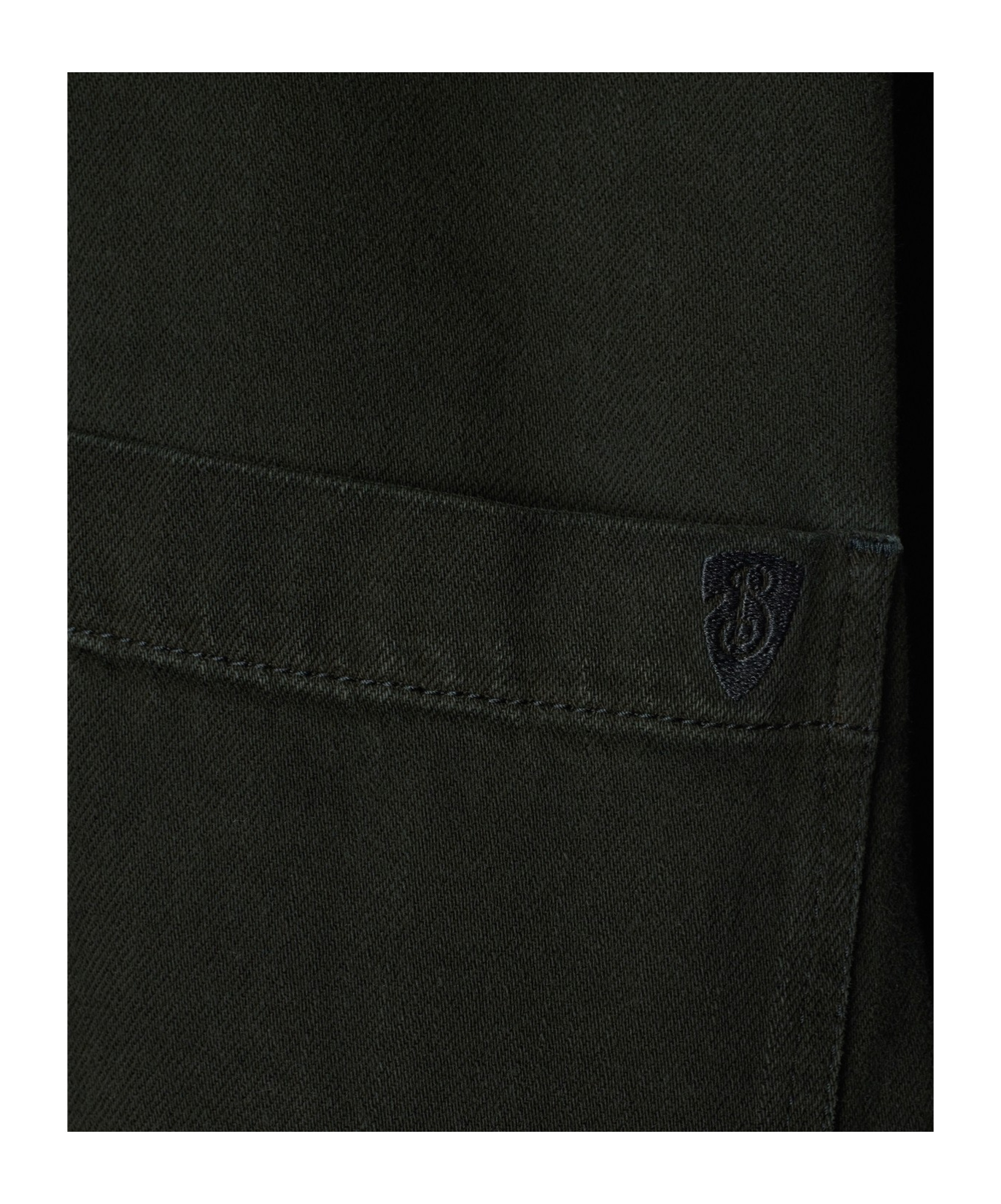 Burberry Button-up Cotton Jacket With Classic Collar In Black