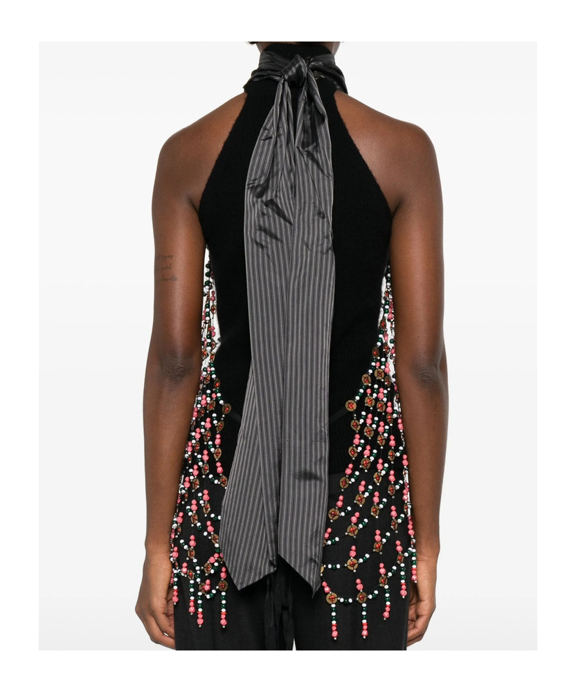 Dries Van Noten Halter Vest In Multi