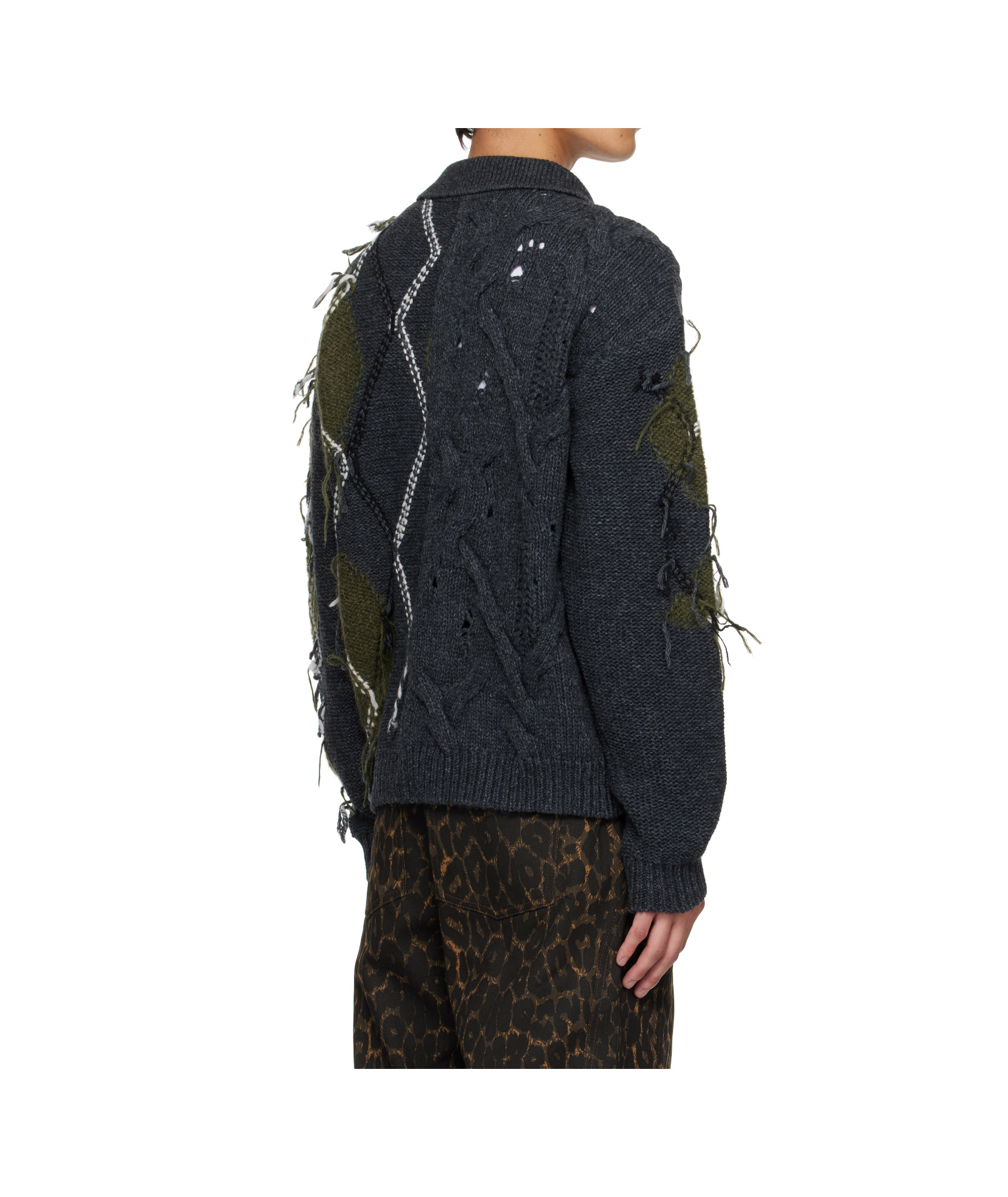 Andersson Bell Argyle Fisherman Sweater In Green