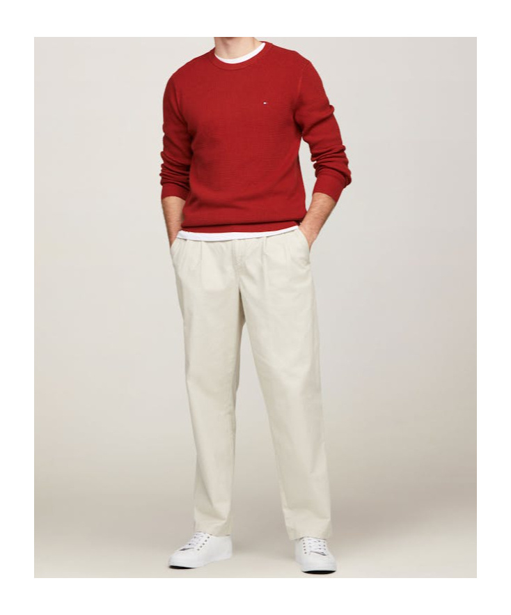 Tommy Hilfiger Long-sleeved Sweater In Red