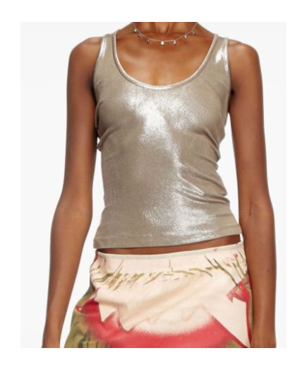 Diesel Vestido Midi - Dorado In Nude