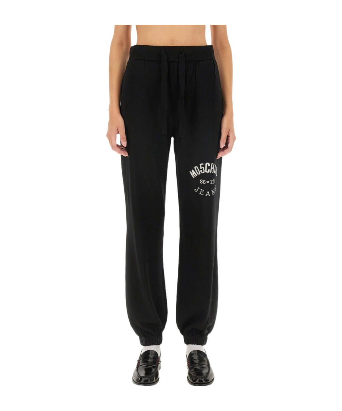 Moschino Elastic Waist Sweatpants In Black