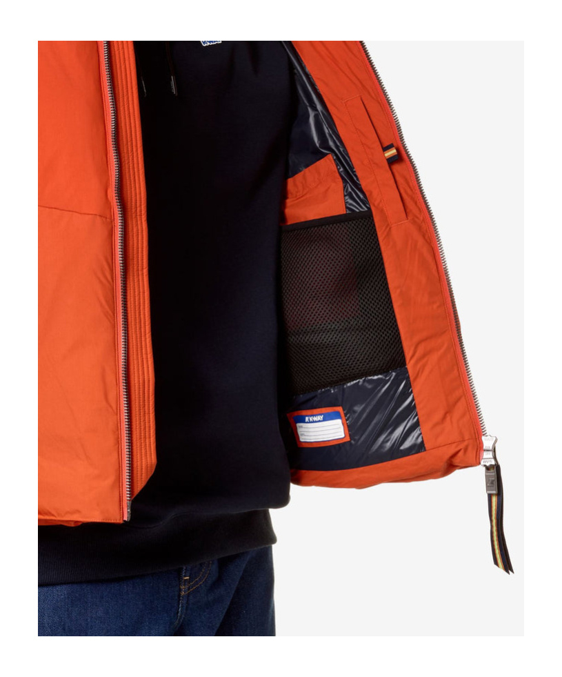 K-way Long-sleeved Down Jacket In Red