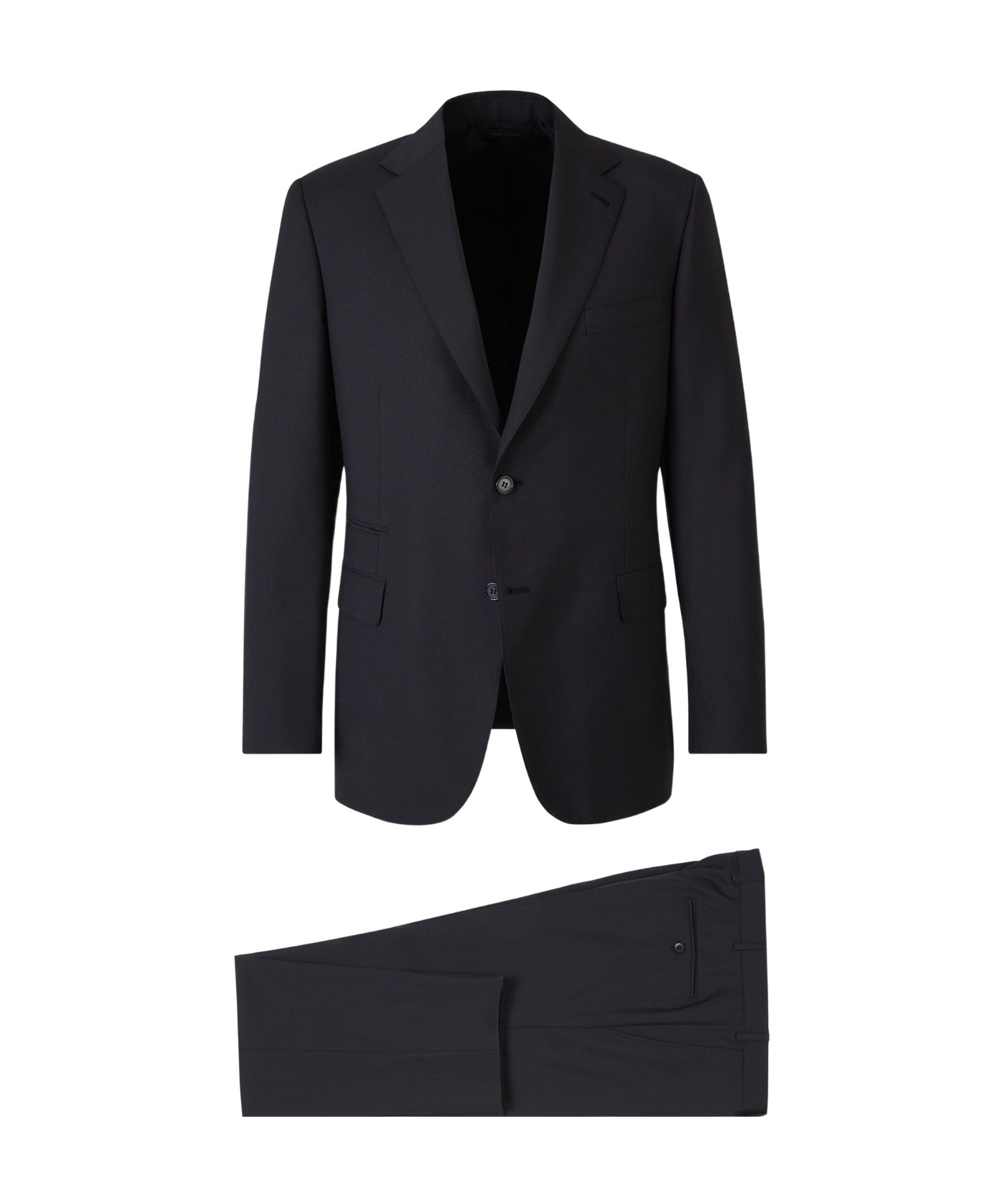Brioni Long-sleeved Coat Belt Ring Trousers Suit In Black