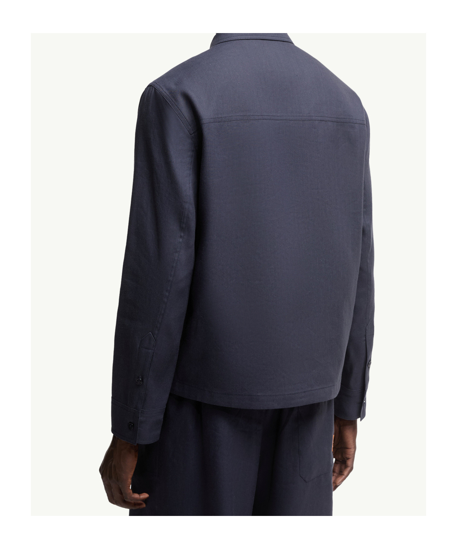 Moncler Chemise En Lin Mélangé X Gilga Farm By Donald Glover In Blue