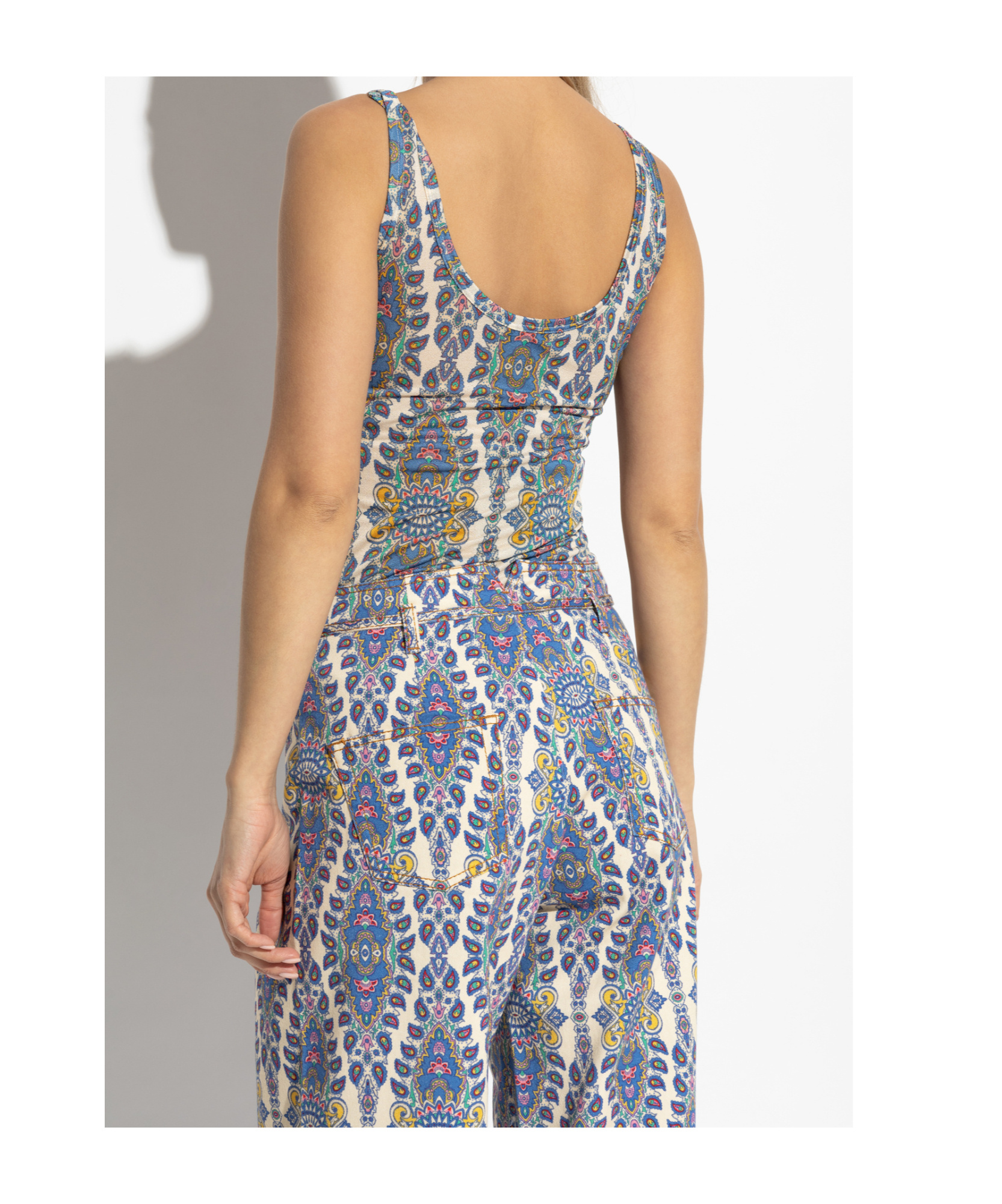 Etro Paisley-print Top In Gray