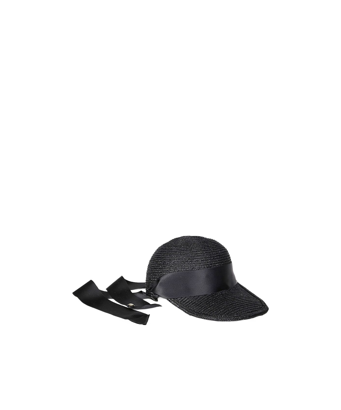 Shop Sacai Wide Ribbon Hat In Black
