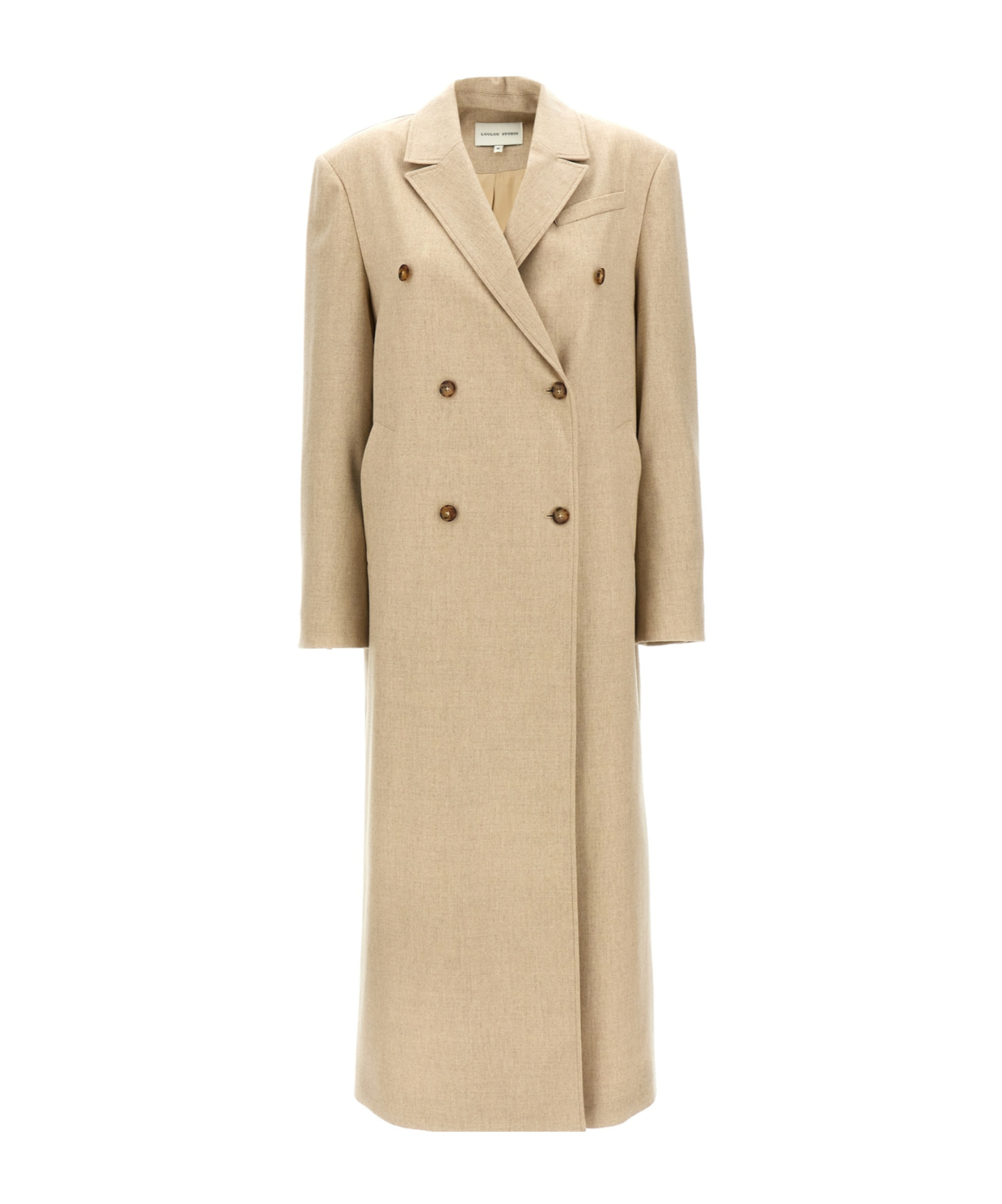 Loulou Studio Double-breasted Coat In Multi