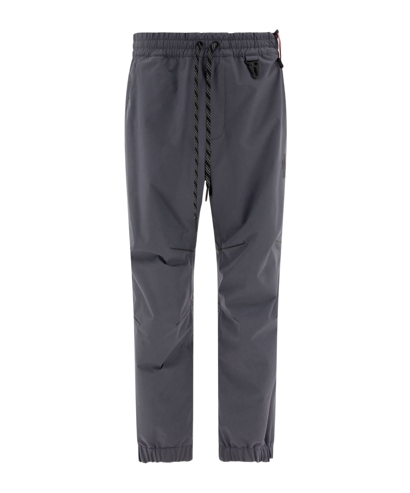 Moncler Dark Grey Polyester Padded Joggers In Black