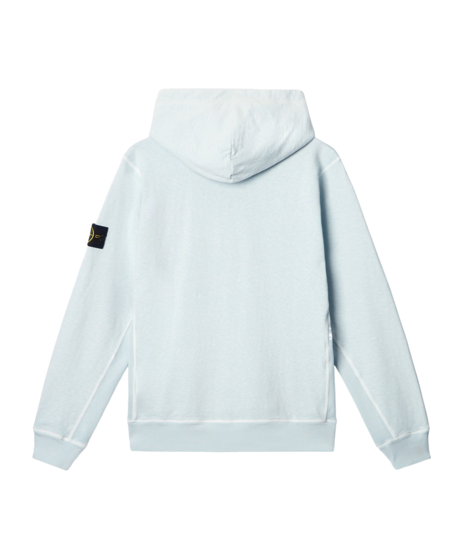 Stone Island Hooded Sweatshirt With Slub Effect In Sky Color