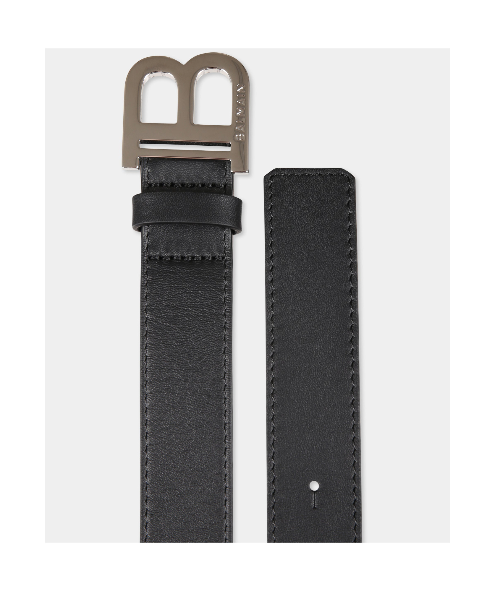 Balmain Logo-buckle Belt In Black