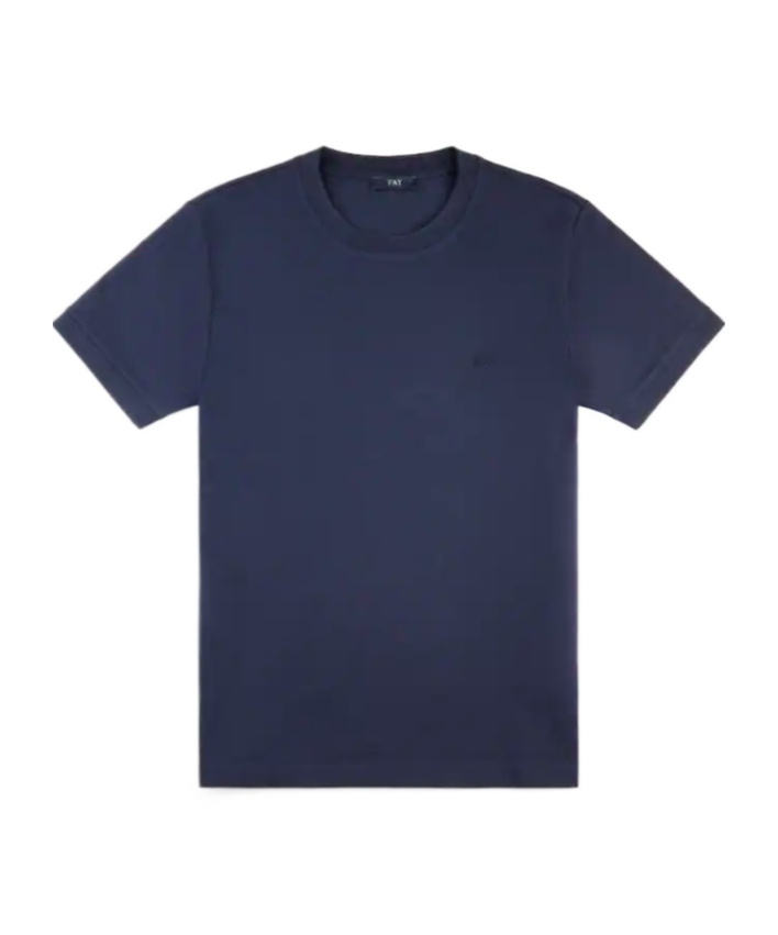 Fay T-shirt In Stretch Piquet In Blue