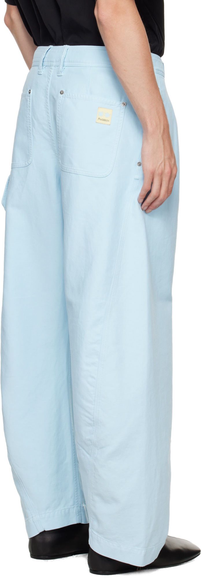 Jw Anderson Twist Stitching Trousers In Blue