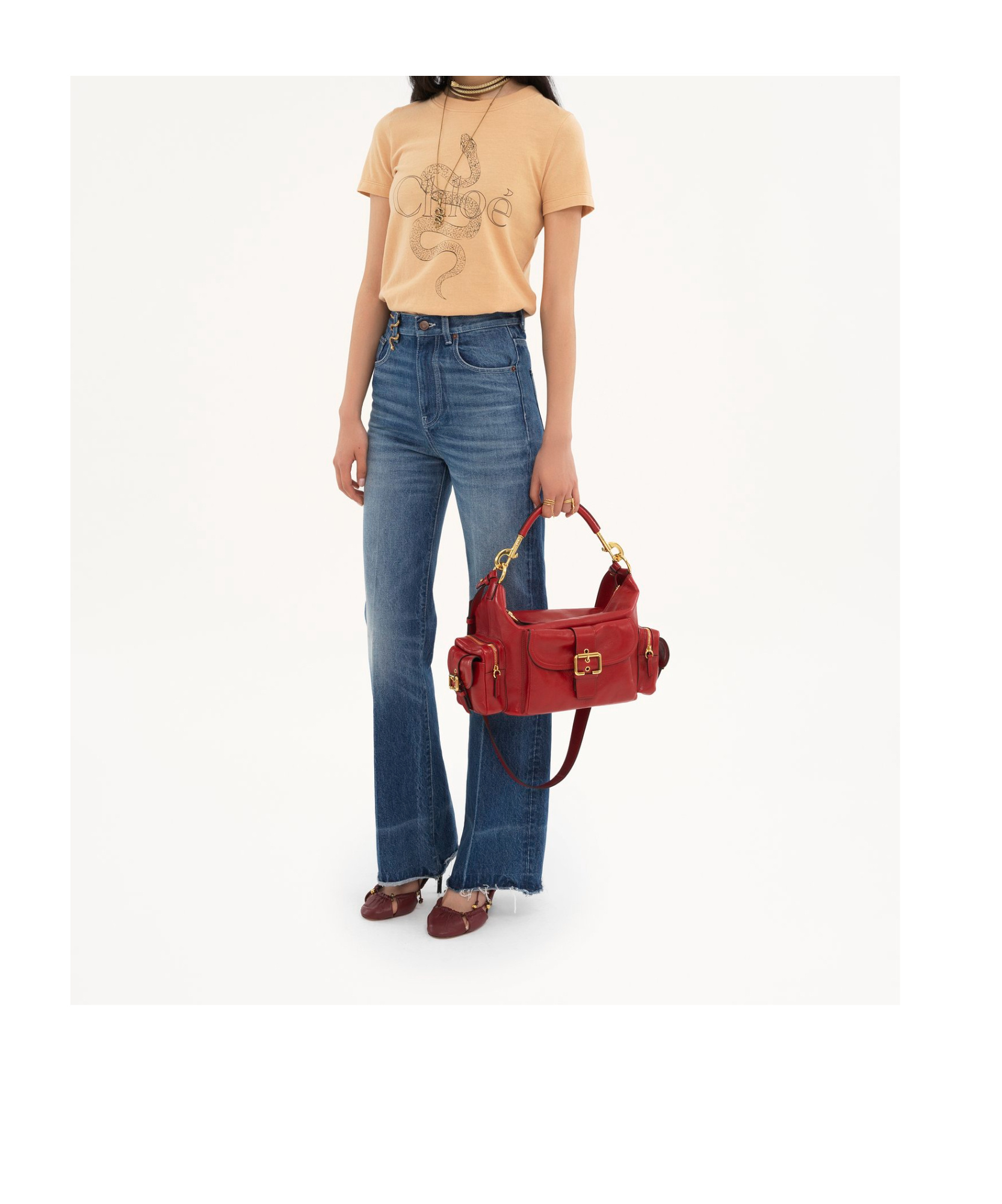 Chloé Camera Shoulder Bag In Red