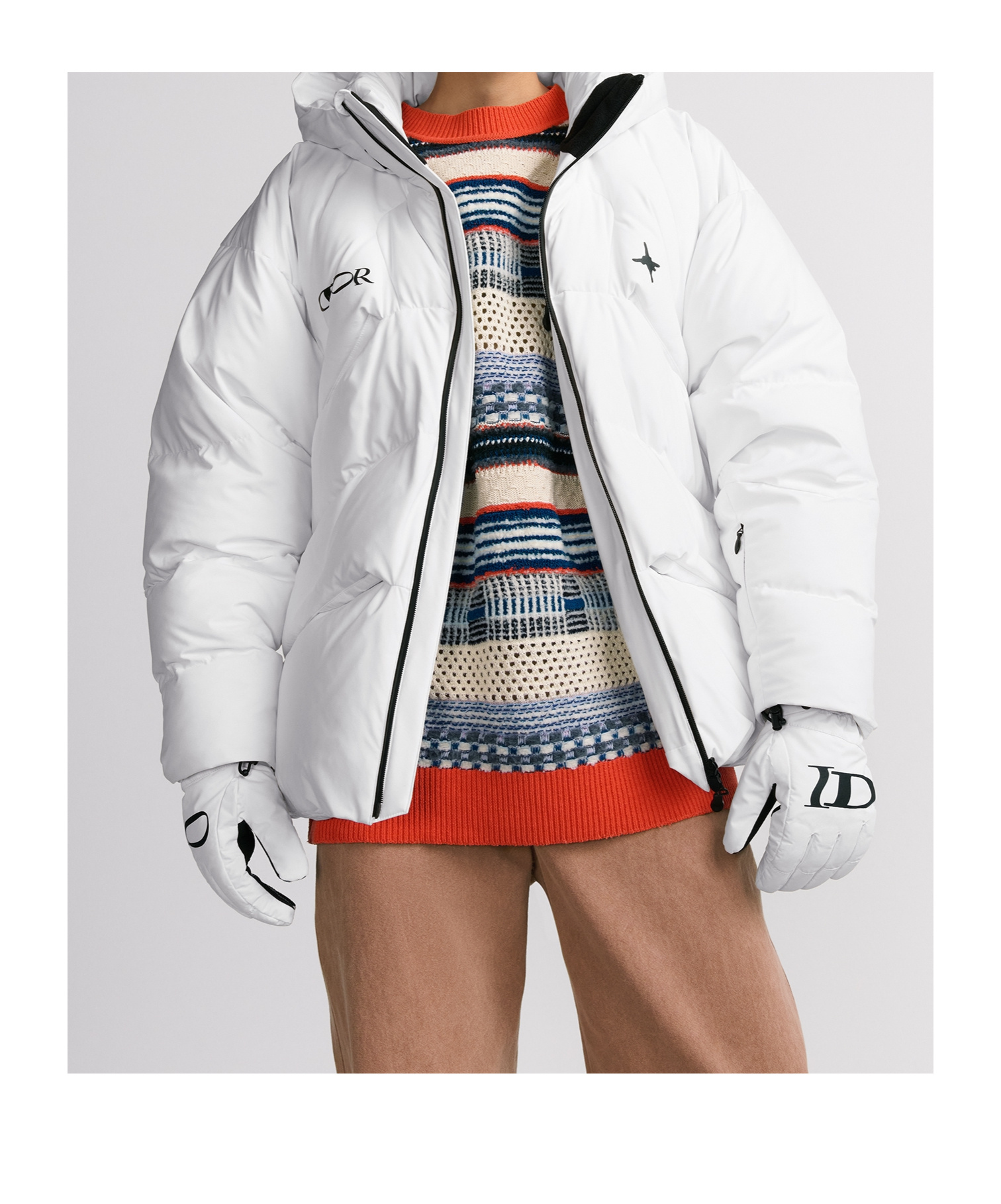 Dior Long-sleeved Ski Jacket In White