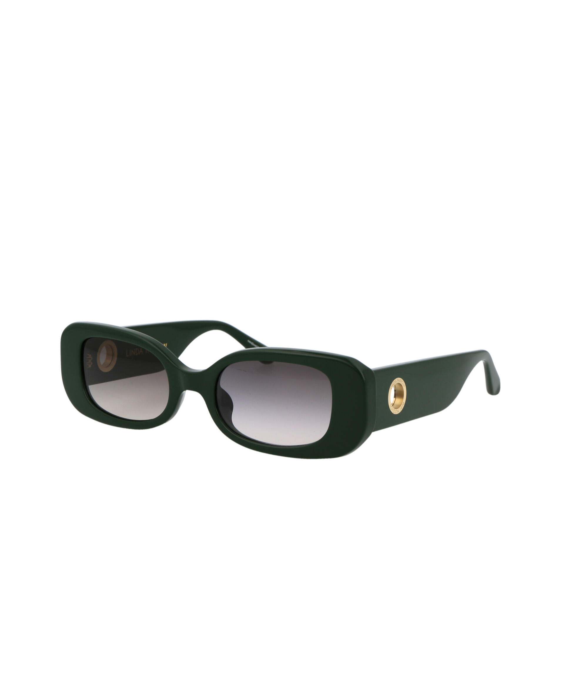 Linda Farrow Lola Rectangle Frame Sunglasses In Black