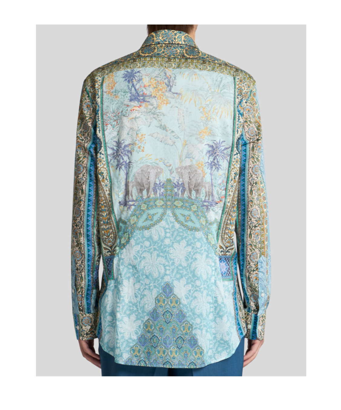 Shop Etro Printed Cotton Shirt In Multicolor