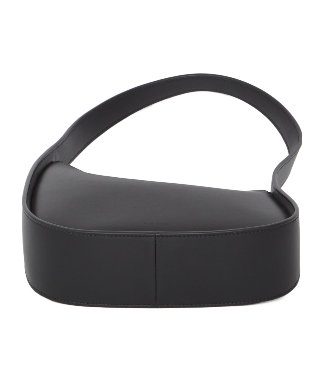 The Row Zippered Half-moon Handbag In Black