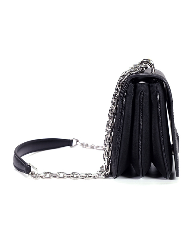 Prada Flip Shoulder Bag In Black