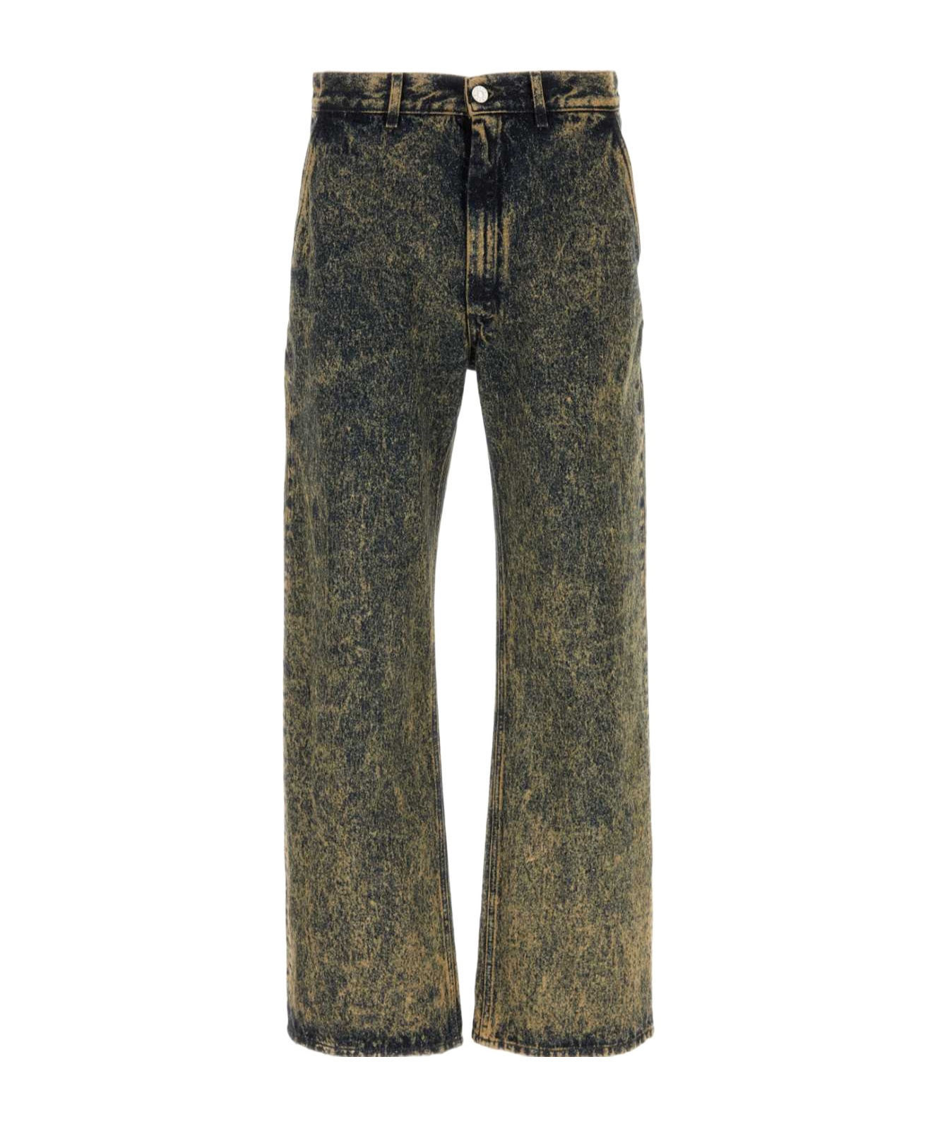 MARNI DISTRESSED-EFFECT WIDE-LEG JEANS