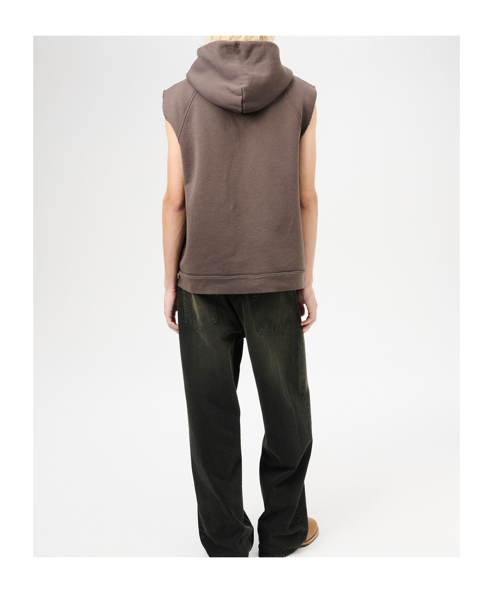 Our Legacy Hooded Vest With Front Pockets In Brown