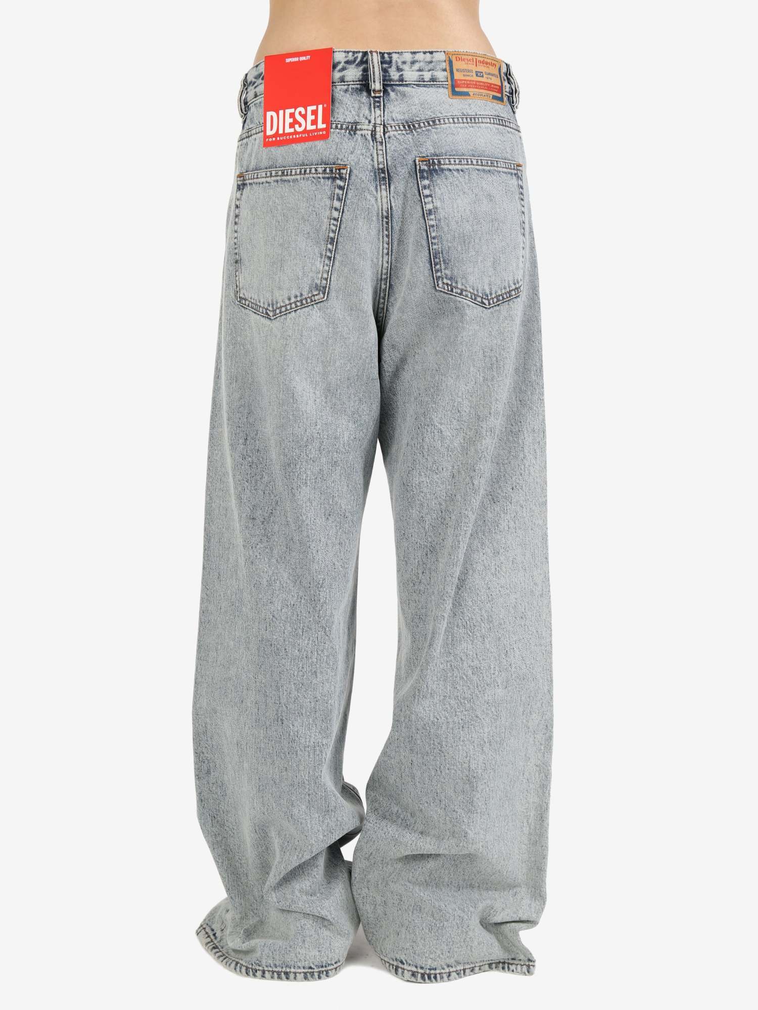 Diesel Women Straight Jeans In Gray