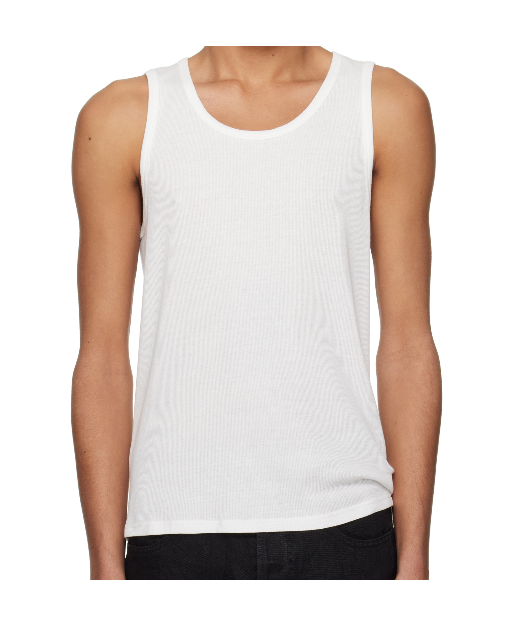 The Row Solstice Ribbed-knit Tank Top In White