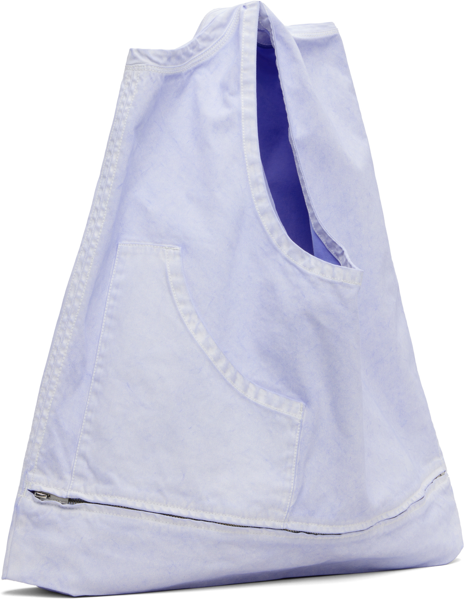 Issey Miyake Sculptural Convertible Vest Shoulder Bag In Blue