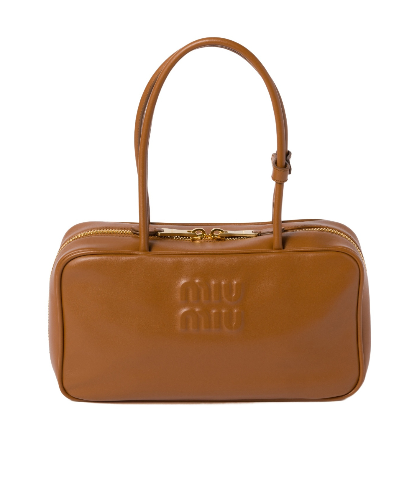 Miu Miu Beau Leather Top-handle Bag In Brown